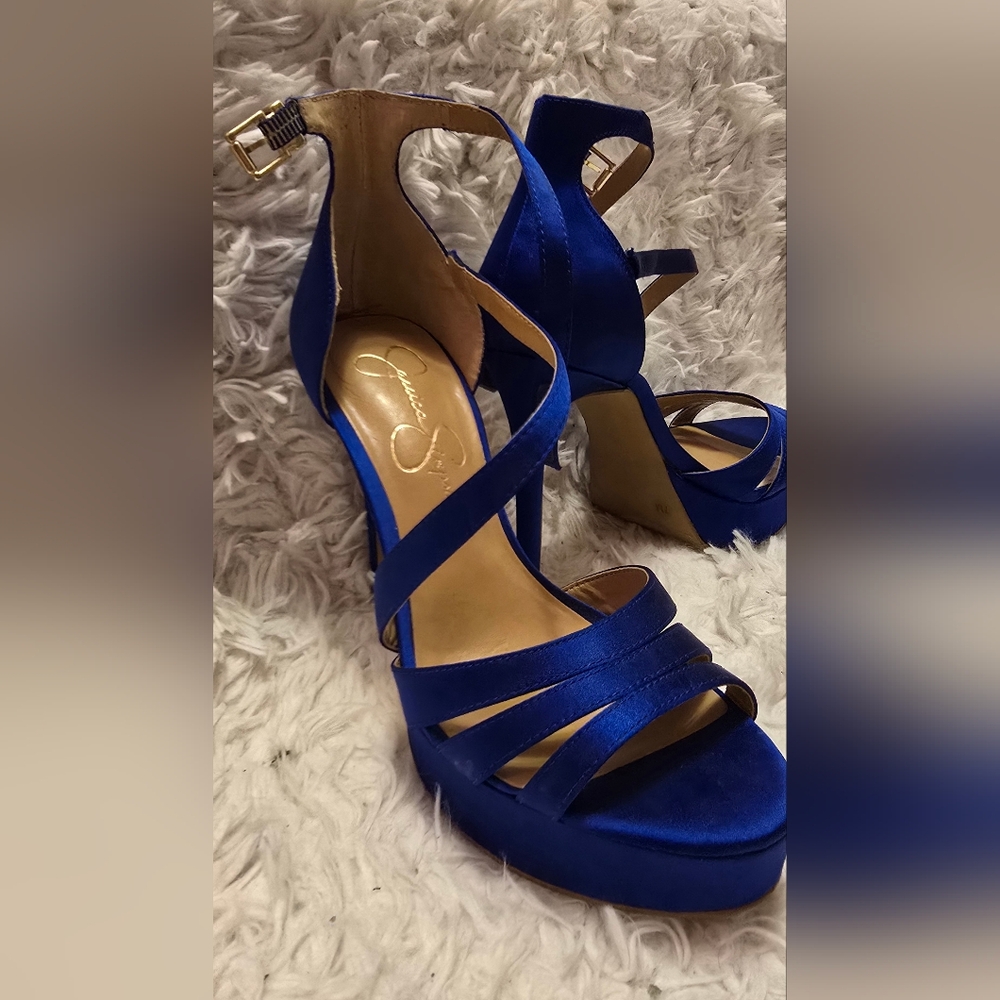 Bright blue heels